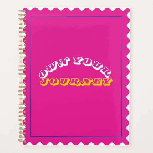 Hot-Pink-Planer mit "Ihre Reise"-Angebot Planer (Vorderseite)