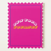Hot-Pink-Planer mit "Ihre Reise"-Angebot Planer (Rückseite)