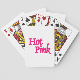 Hot Pink Poker Spielkarten