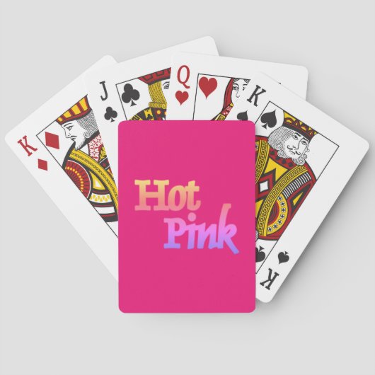Hot Pink Poker Spielkarten (Rückseite)
