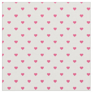 Hot Pink Polka Dot Herz Stoff