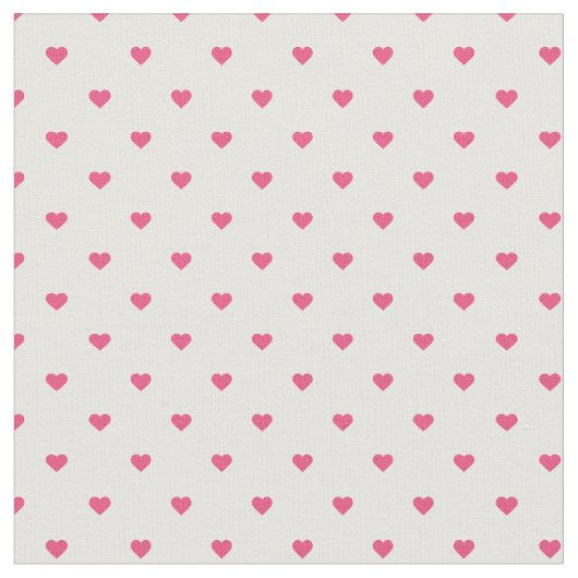 Hot Pink Polka Dot Herz Stoff (Nahaufnahme)