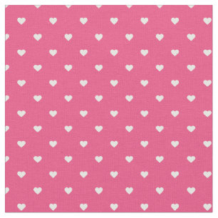 Hot Pink Polka Dot Herz Stoff