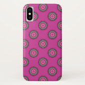 Hot Pink Polka Dot Pattern Case-Mate iPhone Hülle (Rückseite)