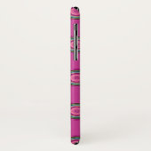 Hot Pink Polka Dot Pattern Case-Mate iPhone Hülle (Hinten/Links)