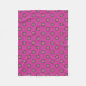Hot Pink Polka Dot Pattern Fleecedecke (Vorderseite)