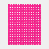 Hot Pink Polka Dot Pattern Fleecedecke (Vorderseite)