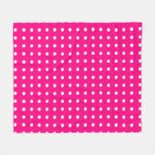 Hot Pink Polka Dot Pattern Fleecedecke (Vorderseite (Horizontal))