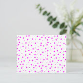 Hot Pink Polka Dots (2. Farbe hinzufügen) Postkarte (Stehend Vorderseite)