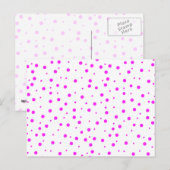 Hot Pink Polka Dots (2. Farbe hinzufügen) Postkarte (Vorne/Hinten)