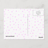 Hot Pink Polka Dots (2. Farbe hinzufügen) Postkarte (Rückseite)