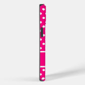 Hot Pink Polka Dots Case-Mate iPhone Hülle (Rückseite / Rechts)
