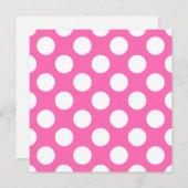 Hot Pink Polka Dots Einladung (Vorne/Hinten)