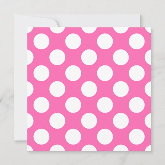 Hot Pink Polka Dots Einladung (Vorderseite)