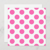 Hot Pink Polka Dots Einladung (Vorne/Hinten)