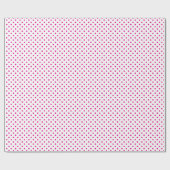 Hot Pink Polka Dots Geschenkpapier (Flach)