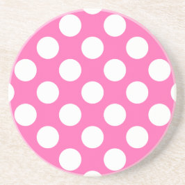 Hot Pink Polka Dots Getränkeuntersetzer