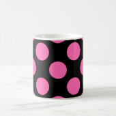Hot Pink Polka Dots Kaffeetasse (Mittel)
