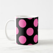 Hot Pink Polka Dots Kaffeetasse (Links)