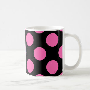 Hot Pink Polka Dots Kaffeetasse