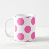 Hot Pink Polka Dots Kaffeetasse (Links)