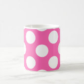 Hot Pink Polka Dots Kaffeetasse (Mittel)