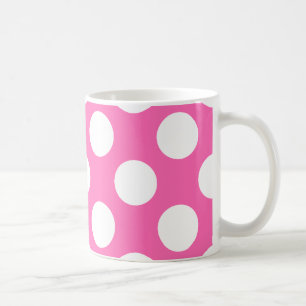 Hot Pink Polka Dots Kaffeetasse