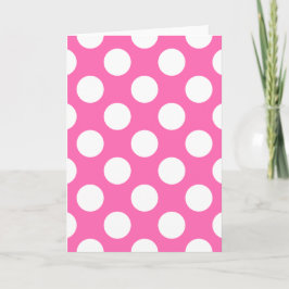 Hot Pink Polka Dots Karte