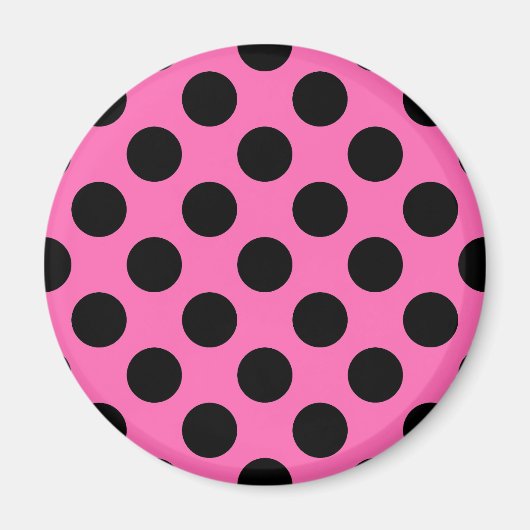 Hot Pink Polka Dots Magnet (Vorne)