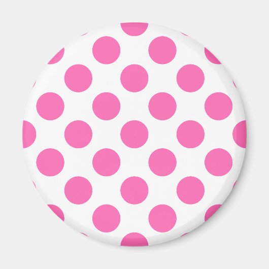Hot Pink Polka Dots Magnet (Vorne)