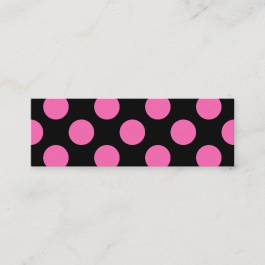Hot Pink Polka Dots Mini Visitenkarte (Vorderseite)