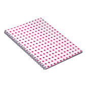 Hot Pink Polka Dots Notizblock (Rechte Seite)