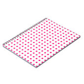 Hot Pink Polka Dots Notizblock (Linke Seite)
