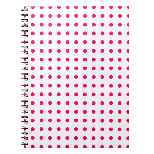 Hot Pink Polka Dots Notizblock (Vorderseite)