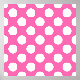 Hot Pink Polka Dots Poster