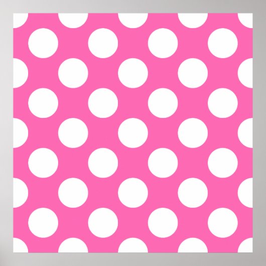 Hot Pink Polka Dots Poster (Vorne)