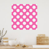 Hot Pink Polka Dots Poster (Küche)