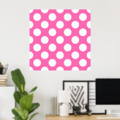 Hot Pink Polka Dots Poster (Heimbüro)