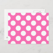 Hot Pink Polka Dots Postkarte (Vorne/Hinten)