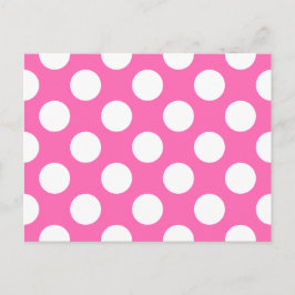 Hot Pink Polka Dots Postkarte