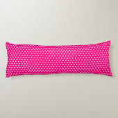 Hot Pink Polka Dots Seitenschläferkissen (Rückseite)