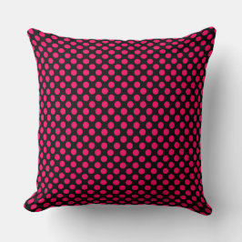 Hot Pink Polka Dots Throw Kissen