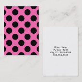 Hot Pink Polka Dots Visitenkarte (Vorne/Hinten)