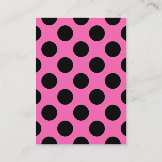 Hot Pink Polka Dots Visitenkarte (Vorderseite)