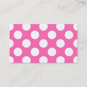 Hot Pink Polka Dots Visitenkarte