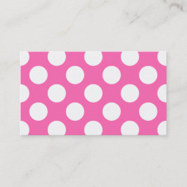 Hot Pink Polka Dots Visitenkarte