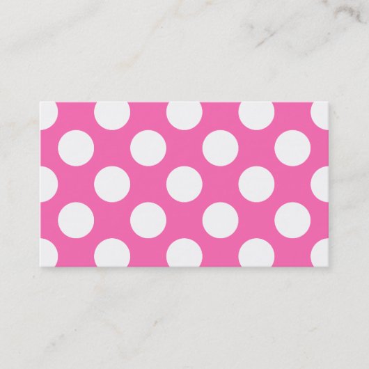 Hot Pink Polka Dots Visitenkarte (Vorderseite)