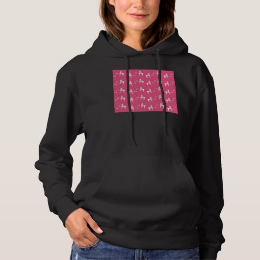 Hot Pink Poodles Hoodie (Vorderseite)