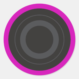 Hot Pink Pop Art Roller Derby Wheel Runder Aufkleber