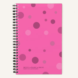 Hot Pink Pop Dots Spiral Bound Notizblock